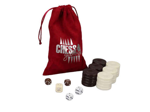 piezas acrílicas marrones de backgammon